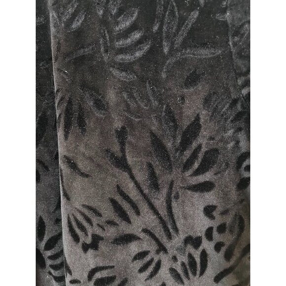 Bentley Burnout Floral Top 1X Black Whimsigoth Boho Western Goth Grunge Classic - Picture 5 of 10